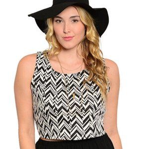 TOTO Ladies Crop Top Herringbone Sleeveless Size 3XL  **NEW WITHOUT TAGS**